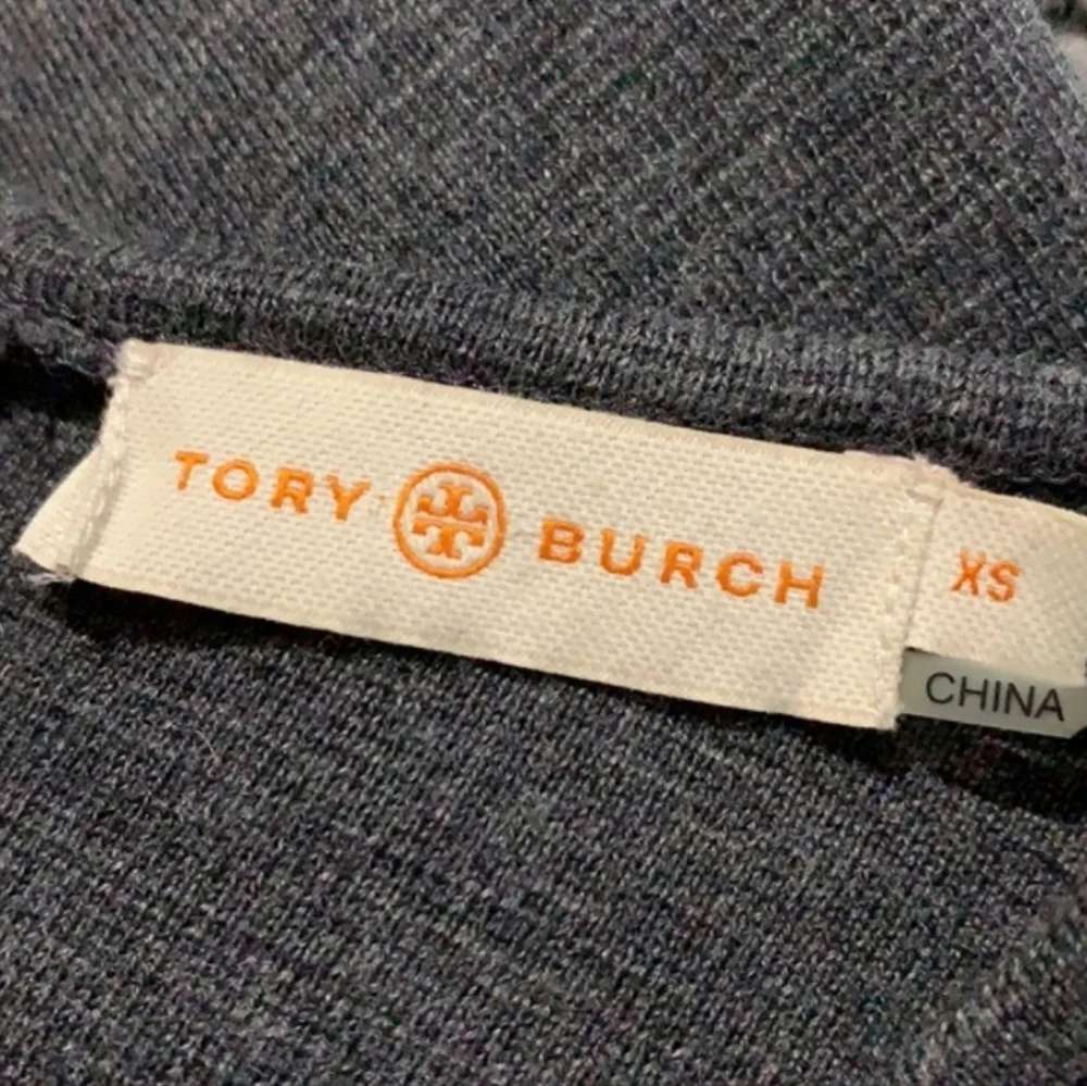 Tory Burch Vienna Gray Wool Long Sleeve Dress Size XS